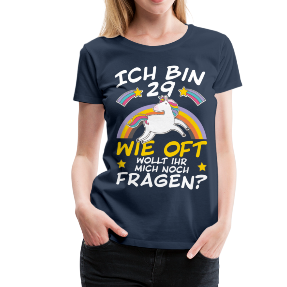 29 Einhorn | Frauen Premium T-Shirt - Navy