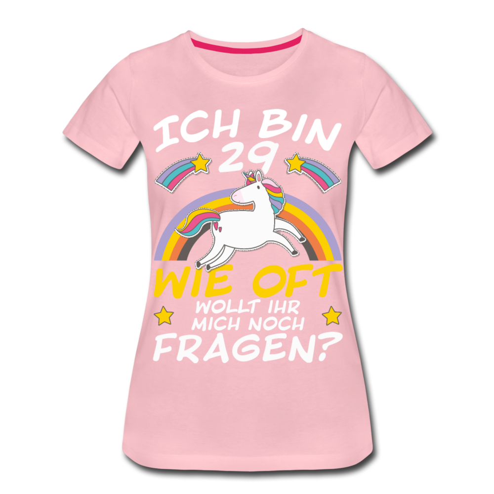 29 Einhorn | Frauen Premium T-Shirt - Hellrosa