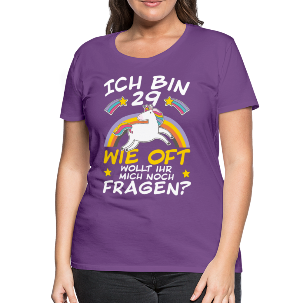 29 Einhorn | Frauen Premium T-Shirt - Lila