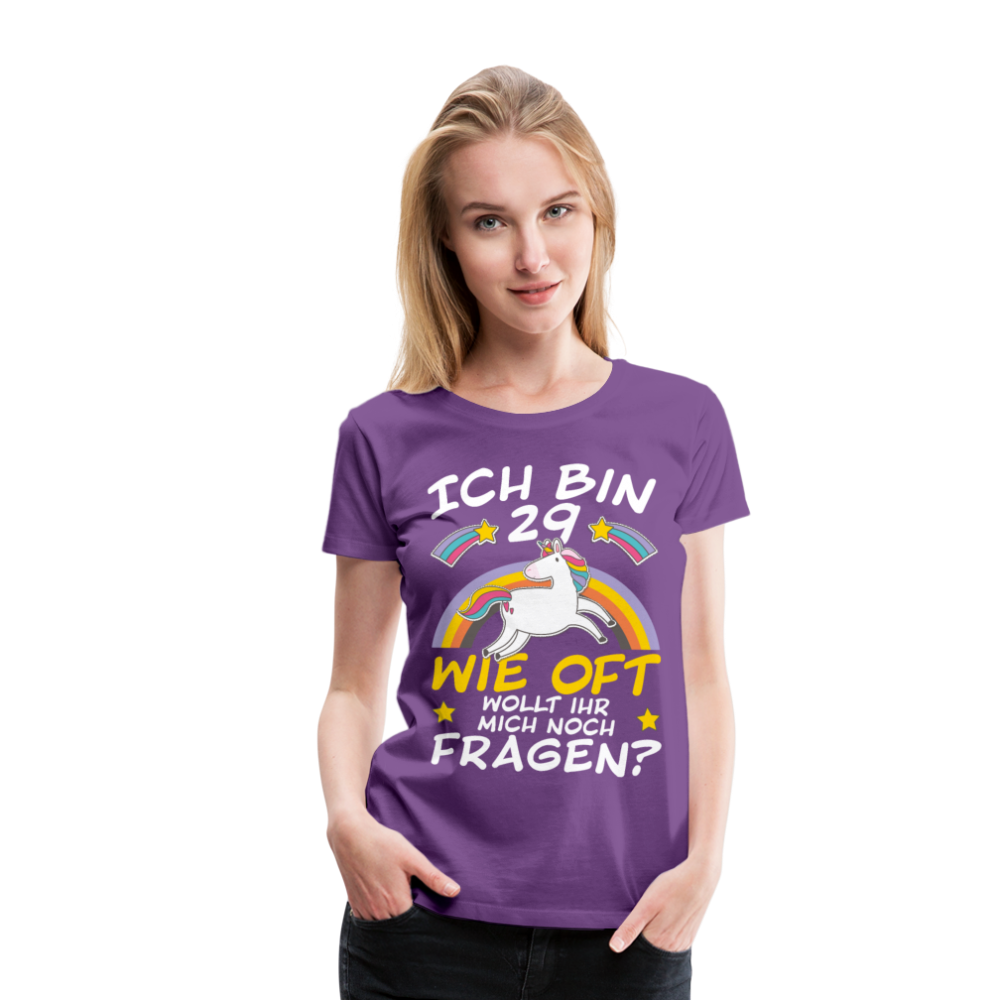 29 Einhorn | Frauen Premium T-Shirt - Lila