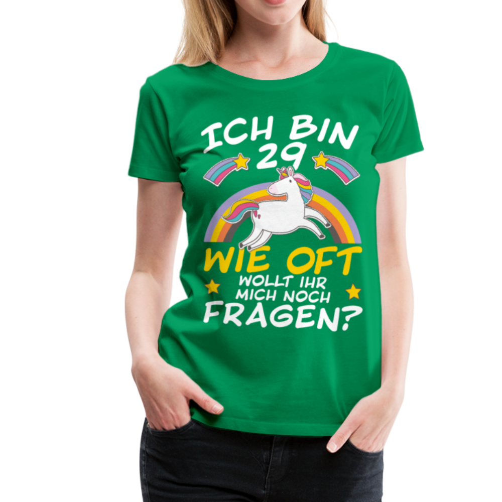 29 Einhorn | Frauen Premium T-Shirt - Kelly Green