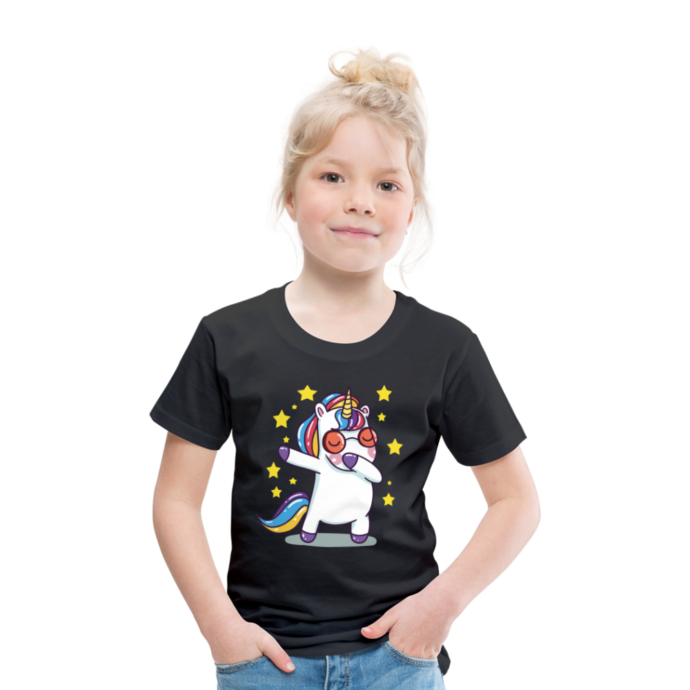 Dab Einhorn | Kinder Premium T-Shirt - Schwarz
