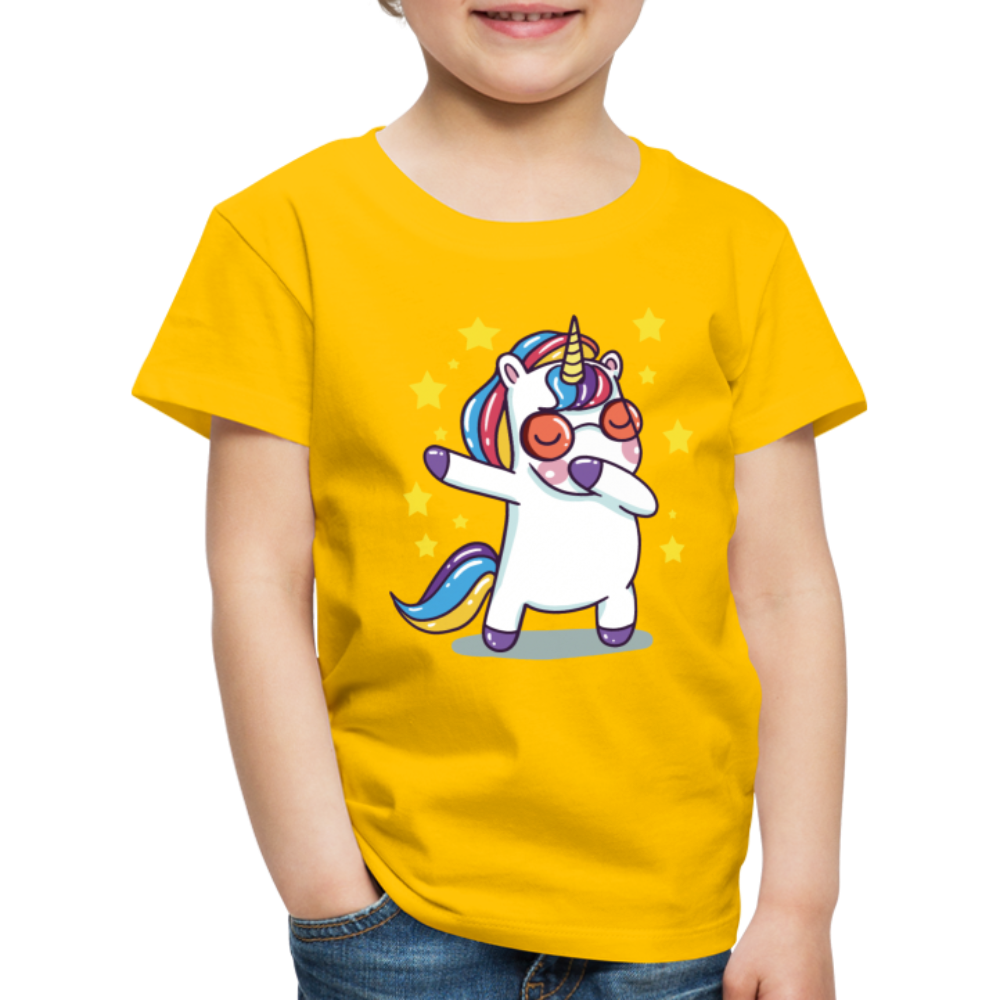 Dab Einhorn | Kinder Premium T-Shirt - Sonnengelb