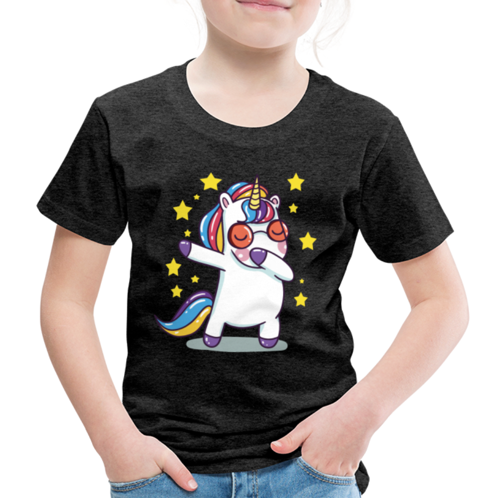 Dab Einhorn | Kinder Premium T-Shirt - Anthrazit