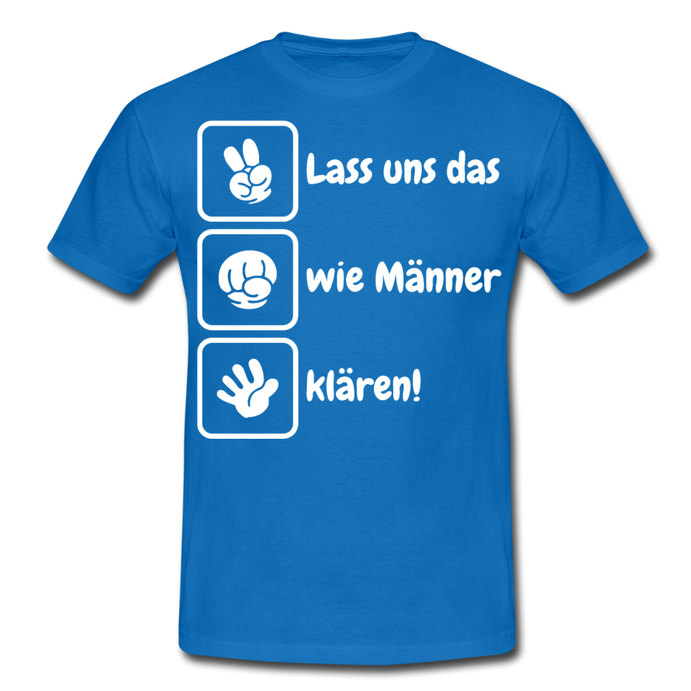 Schere Stein Papier Spruch | Männer T-Shirt - Royalblau