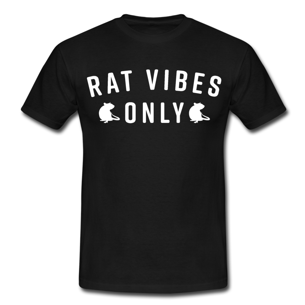 Rat Vibes Only | Männer T-Shirt - Schwarz