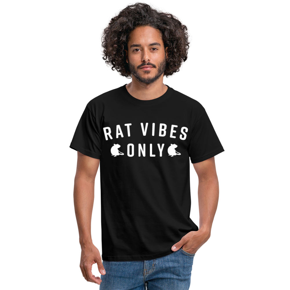 Rat Vibes Only | Männer T-Shirt - Schwarz