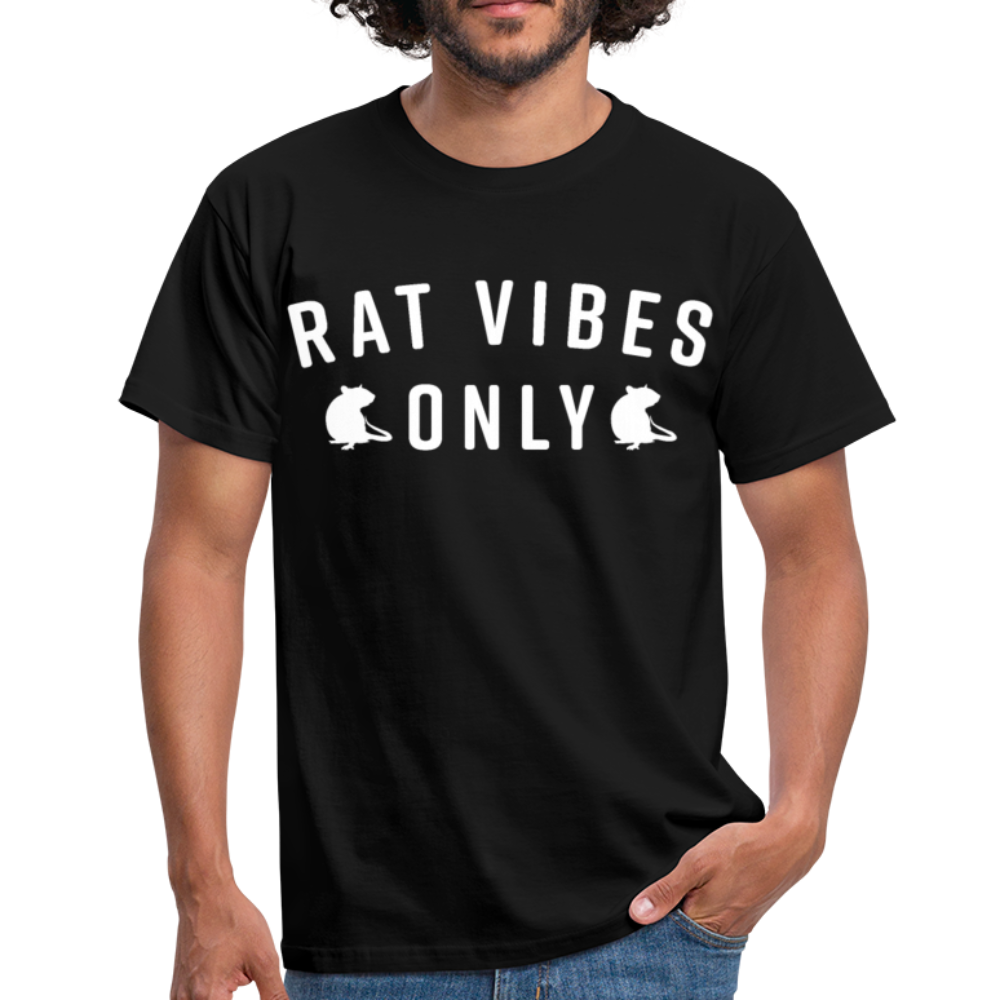Rat Vibes Only | Männer T-Shirt - Schwarz