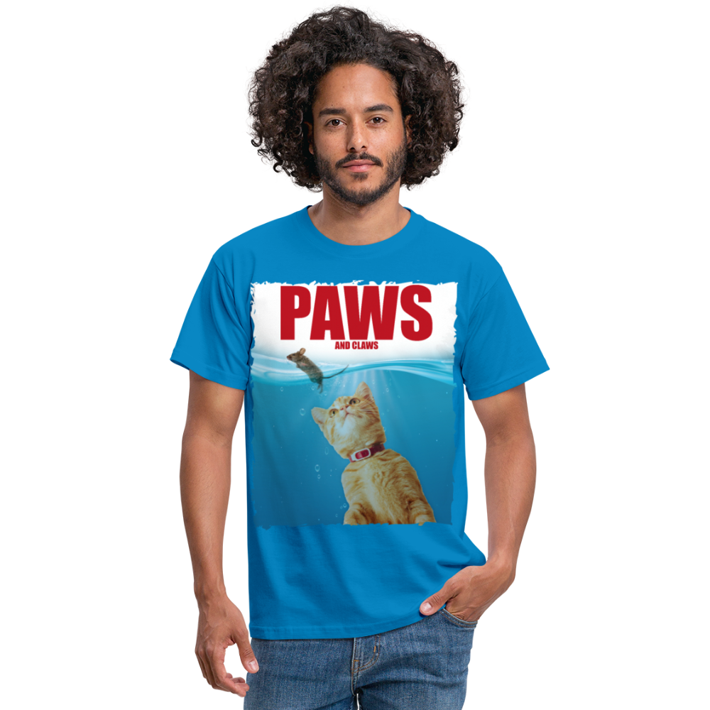 Paws Katzen Parodie | Männer T-Shirt - Royalblau
