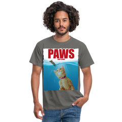 Paws Katzen Parodie | Männer T-Shirt - Graphit