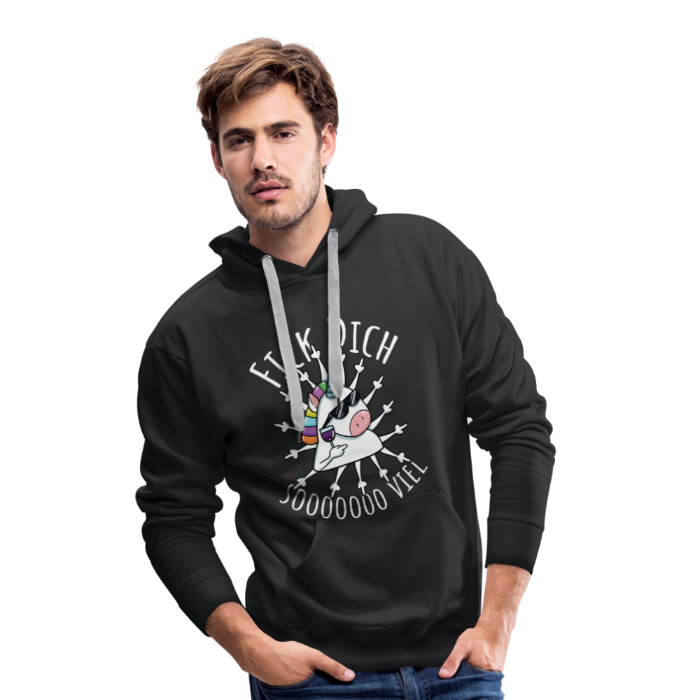 Fick Dich Einhorn | Men’s Premium Hoodie - Schwarz