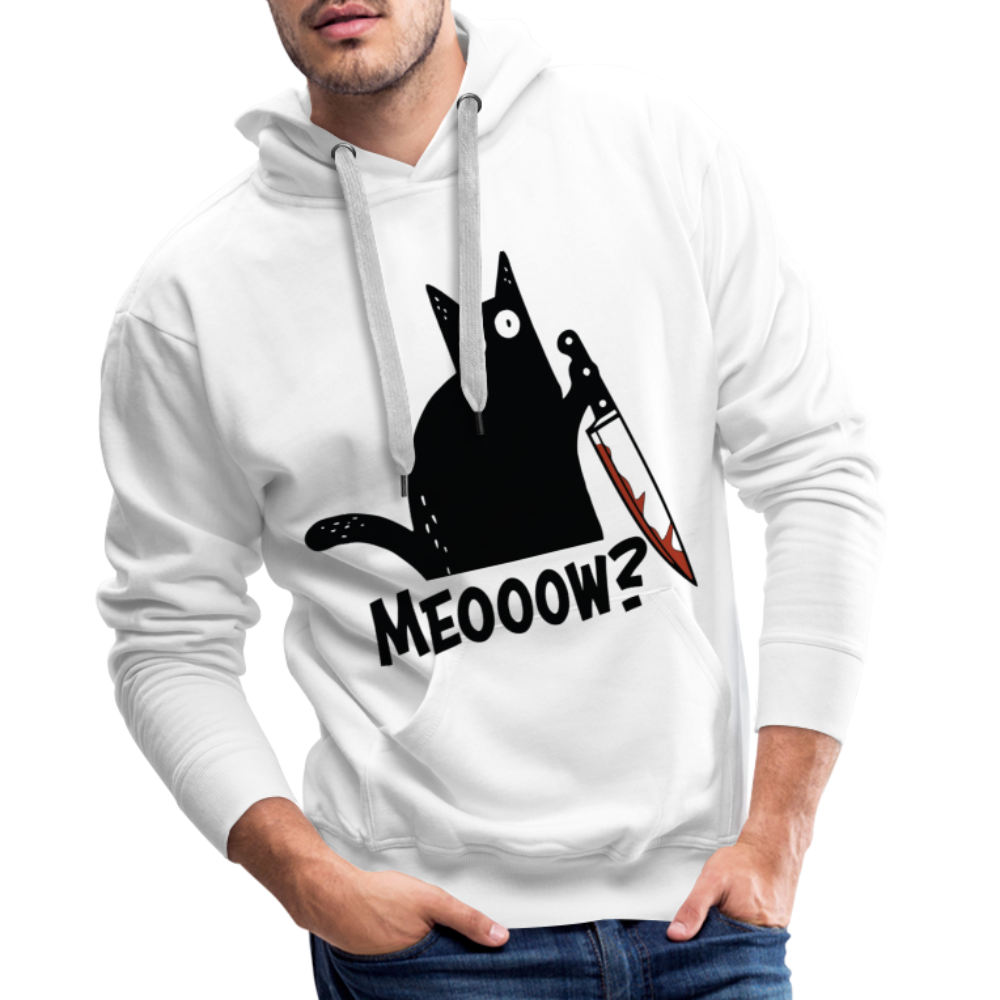 Meow Murder Cat | Men’s Premium Hoodie - Weiß