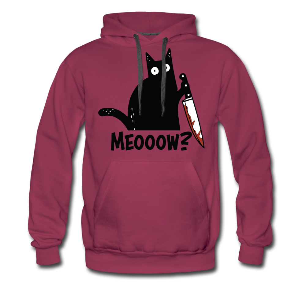 Meow Murder Cat | Men’s Premium Hoodie - Bordeaux
