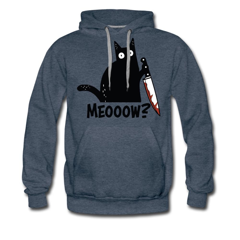 Meow Murder Cat | Men’s Premium Hoodie - Jeansblau