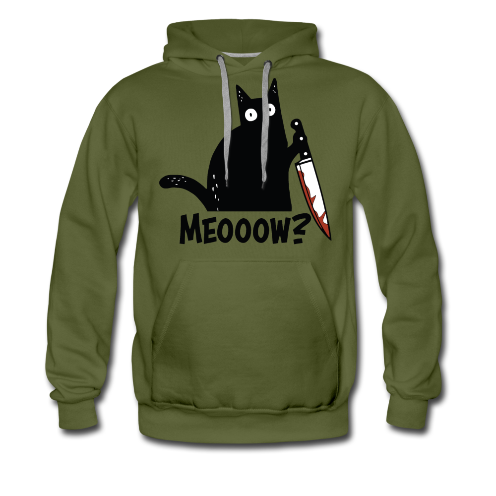 Meow Murder Cat | Men’s Premium Hoodie - Olivgrün
