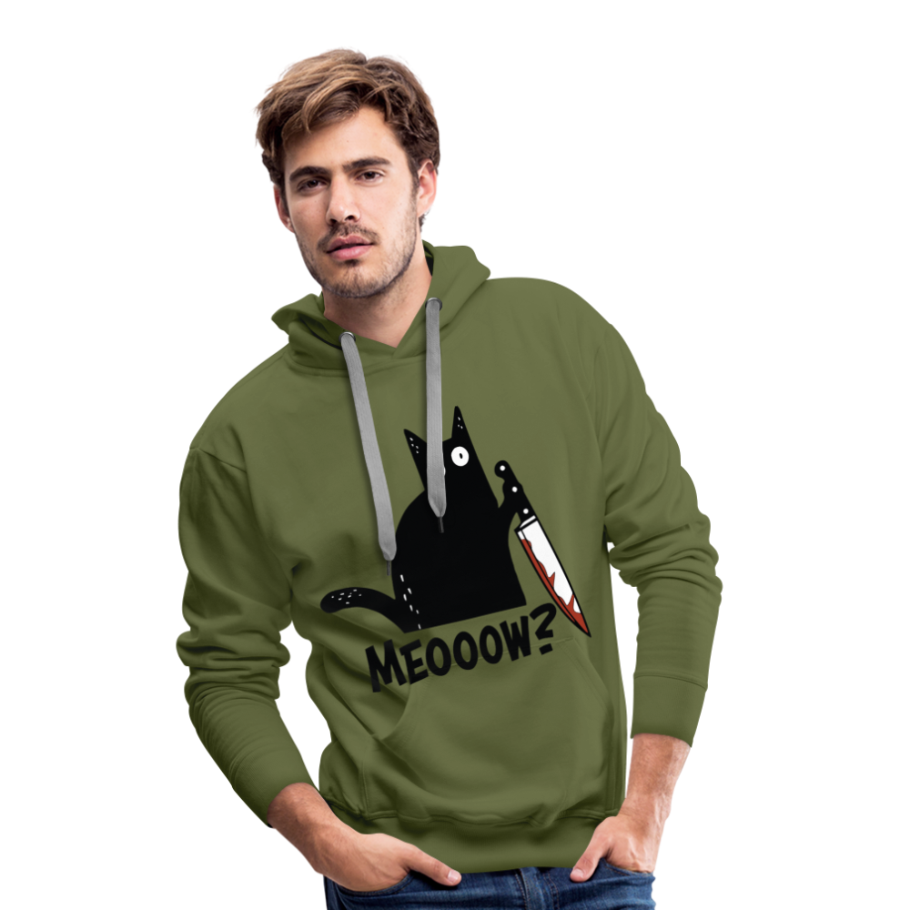 Meow Murder Cat | Men’s Premium Hoodie - Olivgrün