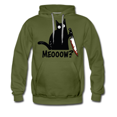 Meow Murder Cat | Men’s Premium Hoodie - Olivgrün