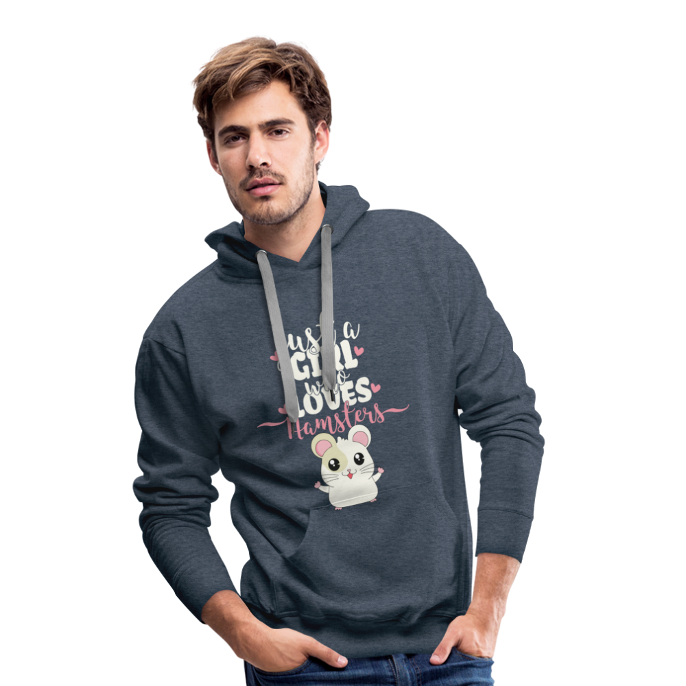 Just A Girl Who Loves Hamsters | Men’s Premium Hoodie - Jeansblau