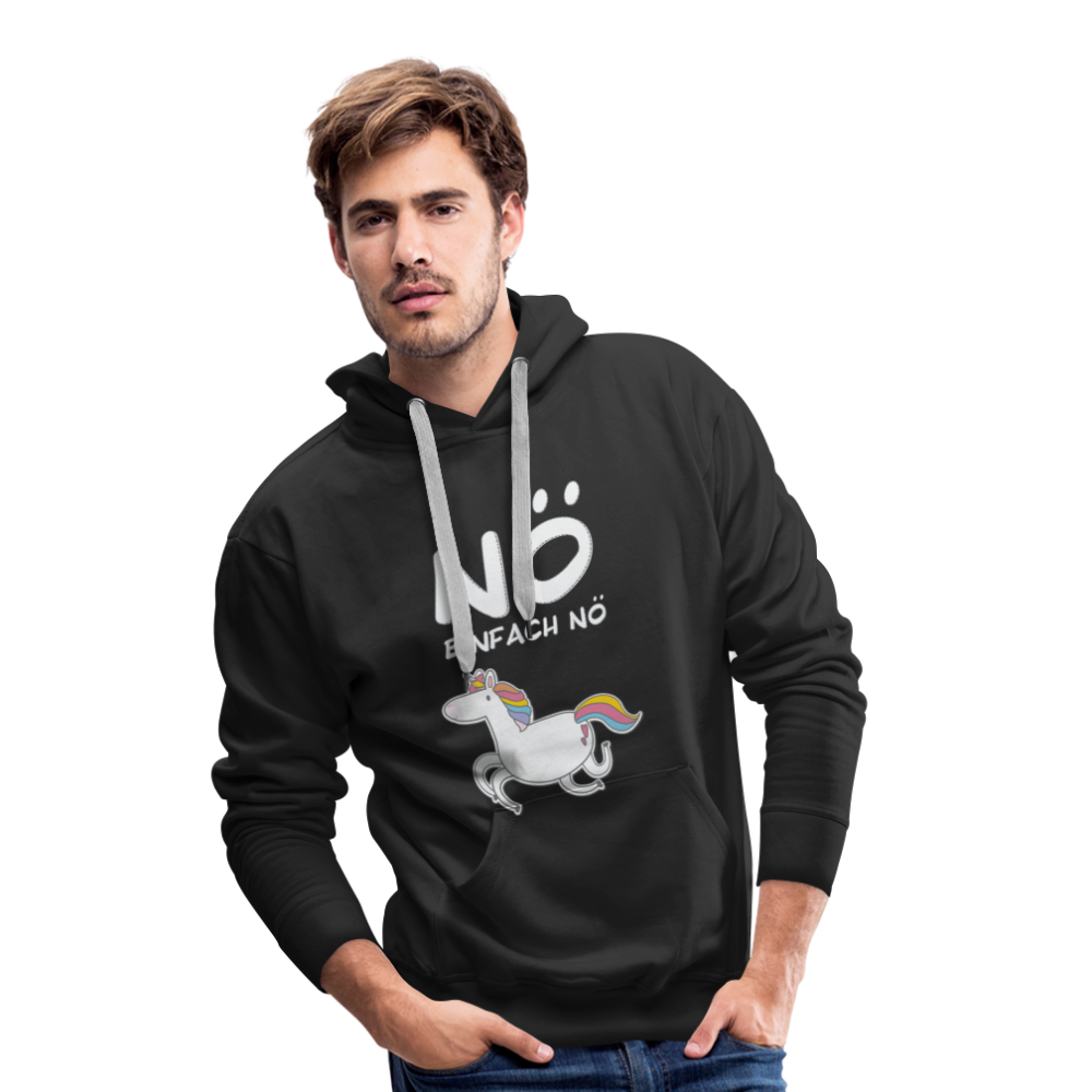 Nö Einhorn | Men’s Premium Hoodie - Schwarz