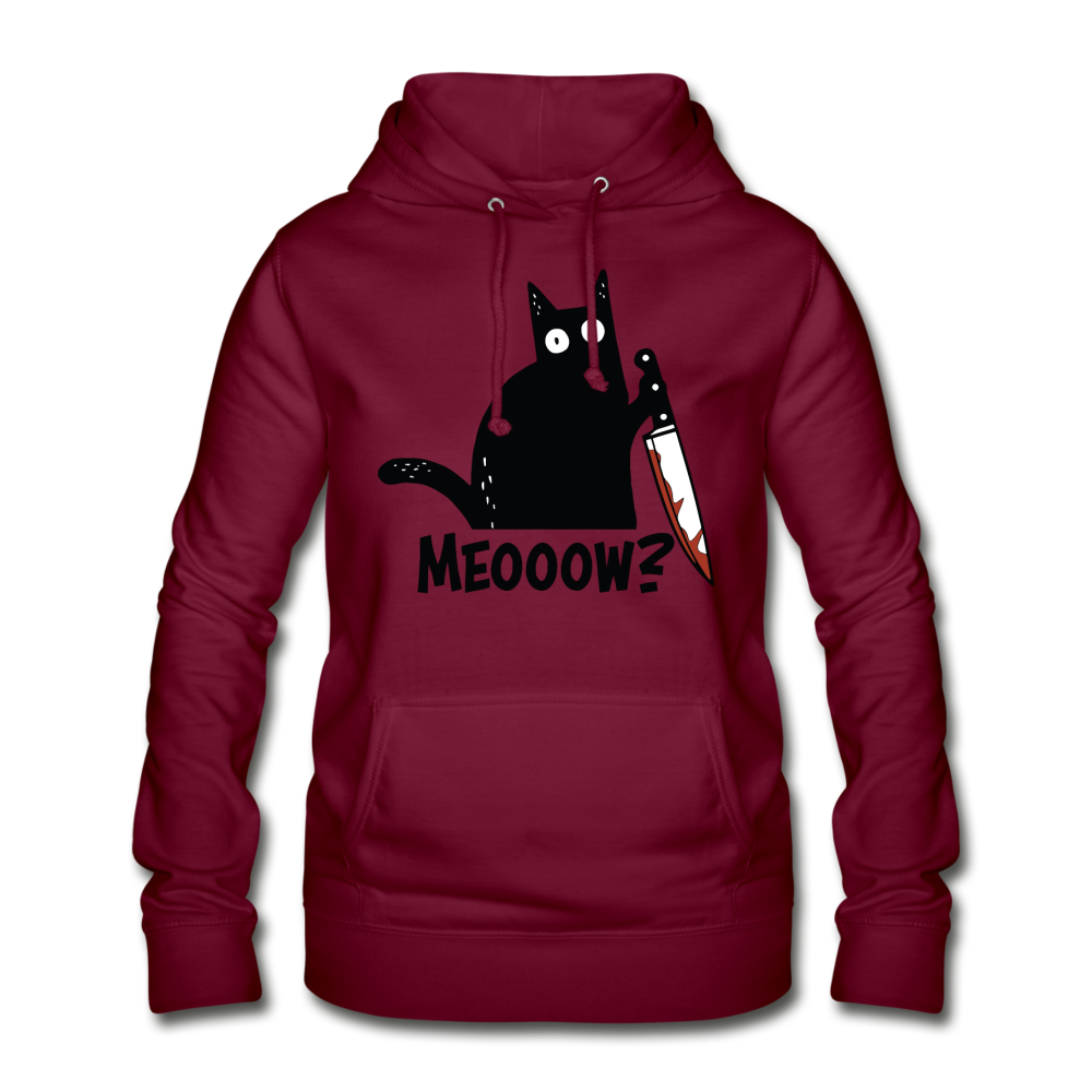 Meow Murder Cat | Frauen Hoodie - Bordeaux