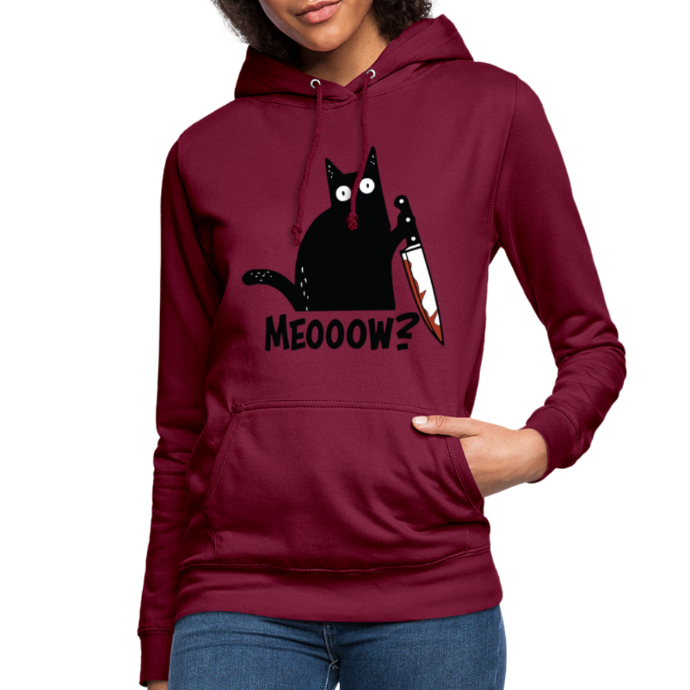 Meow Murder Cat | Frauen Hoodie - Bordeaux