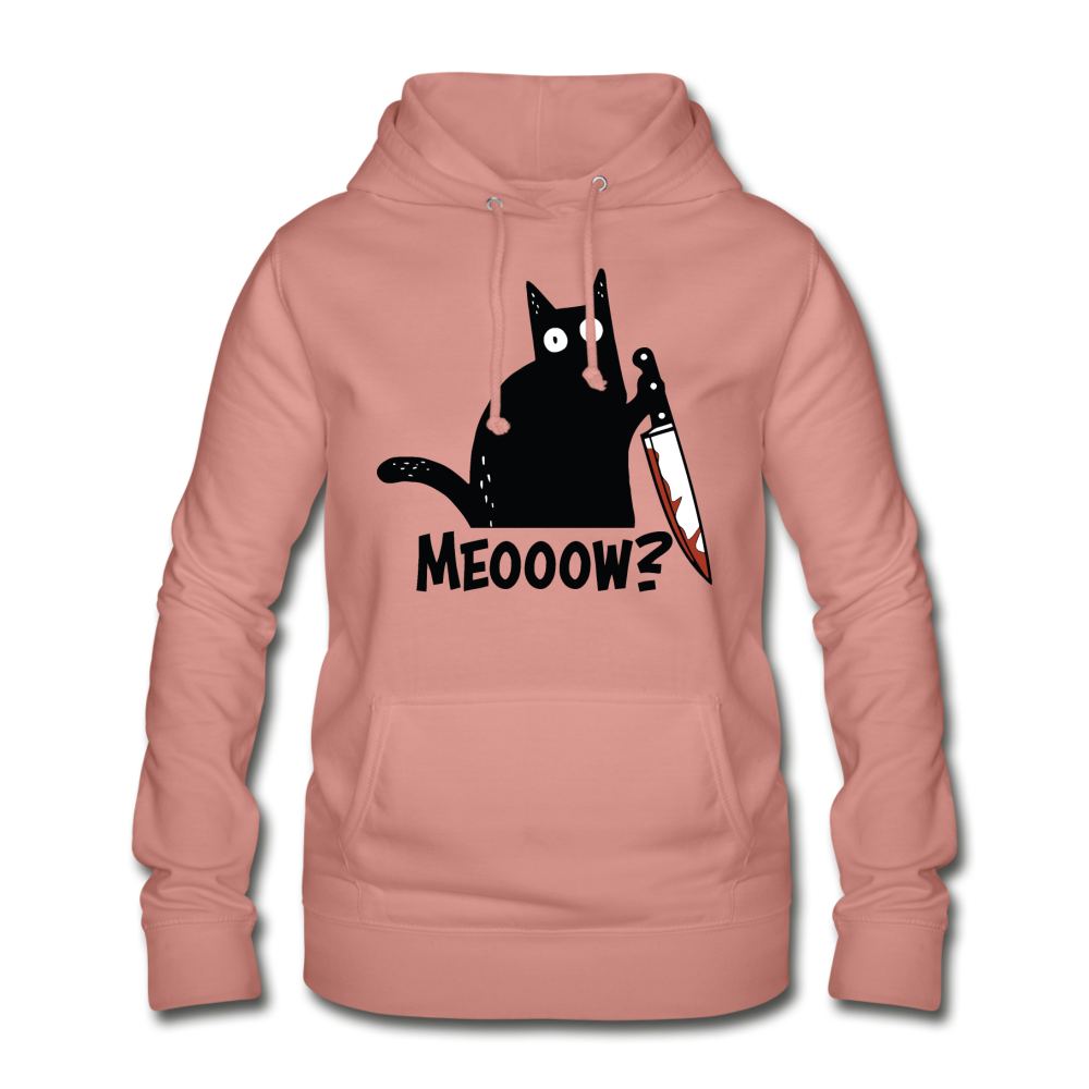 Meow Murder Cat | Frauen Hoodie - Altrosa