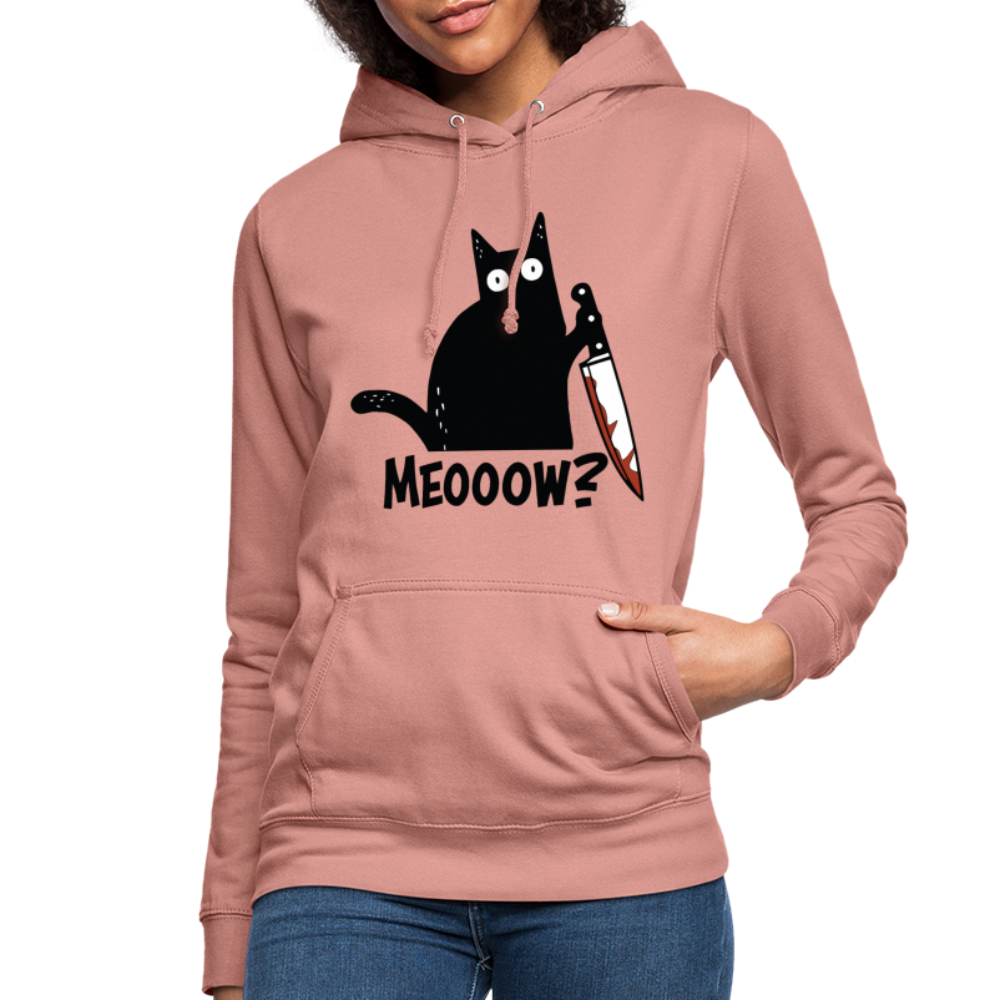 Meow Murder Cat | Frauen Hoodie - Altrosa