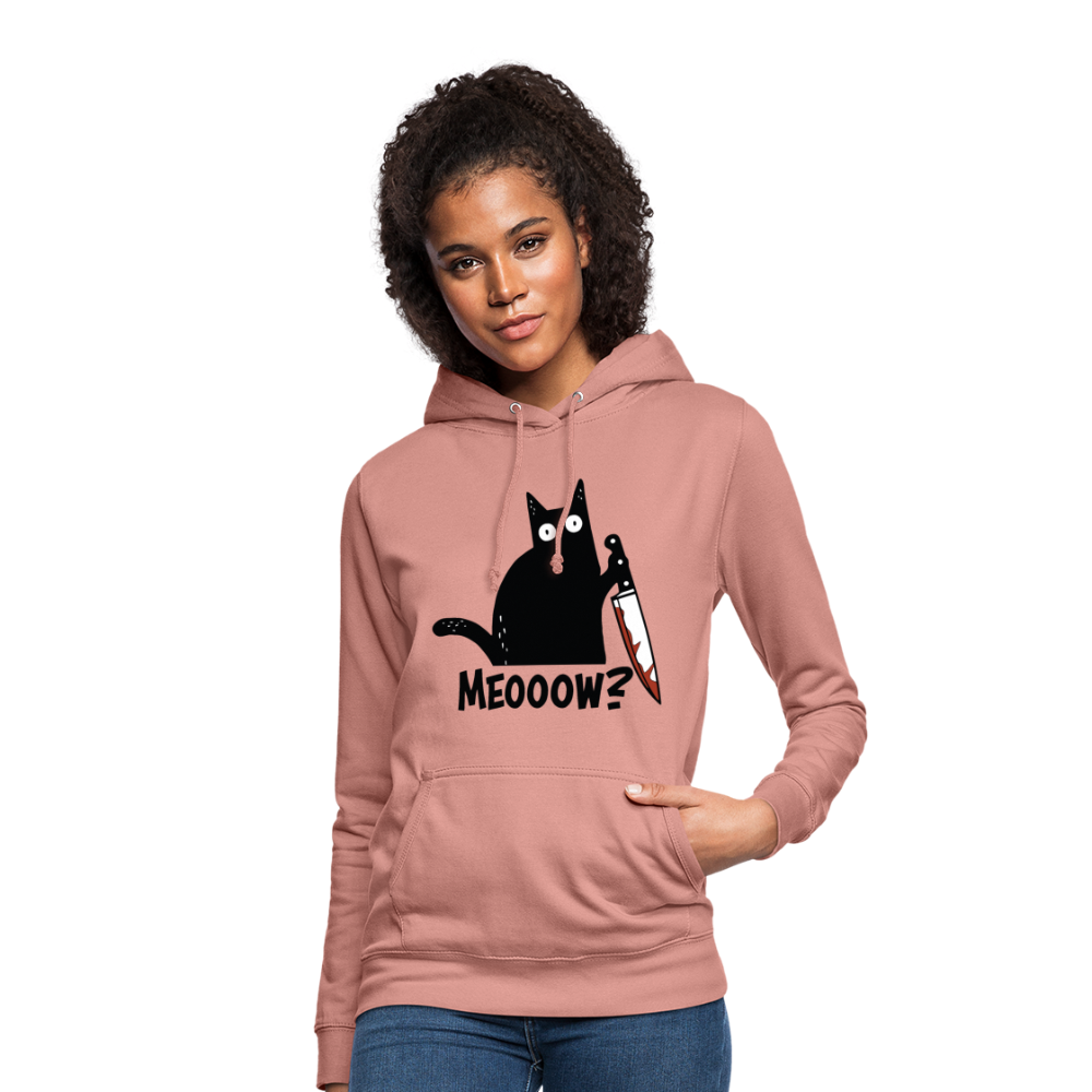 Meow Murder Cat | Frauen Hoodie - Altrosa