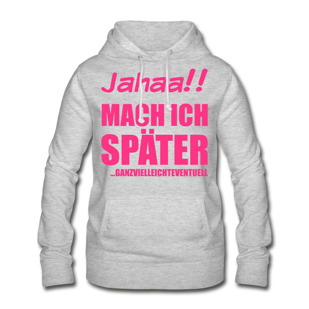 Ganzvielleichteventuell Flex-Druck | Frauen Hoodie - Hellgrau meliert