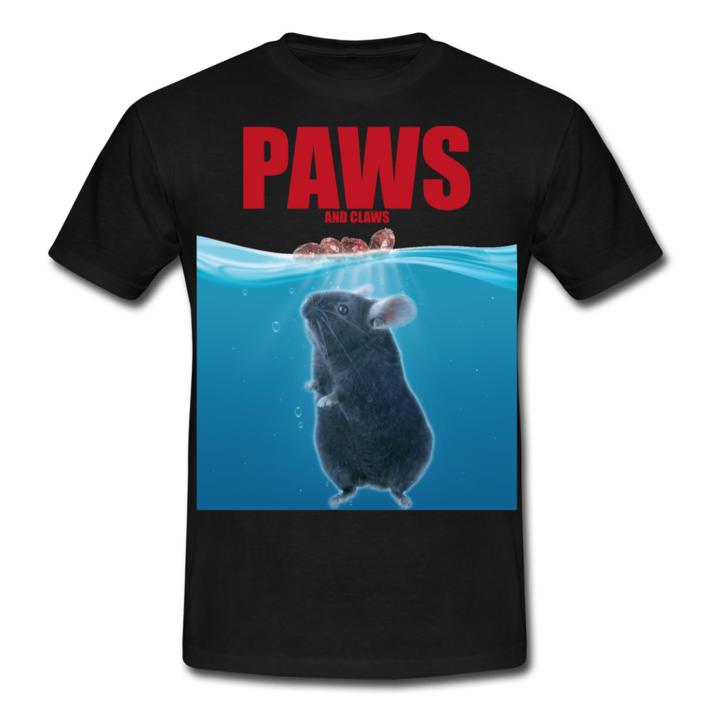 Paws Chinchilla | Männer T-Shirt - Schwarz