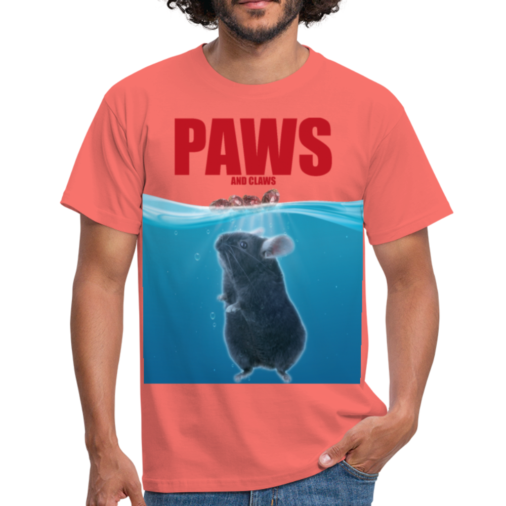 Paws Chinchilla | Männer T-Shirt - Koralle