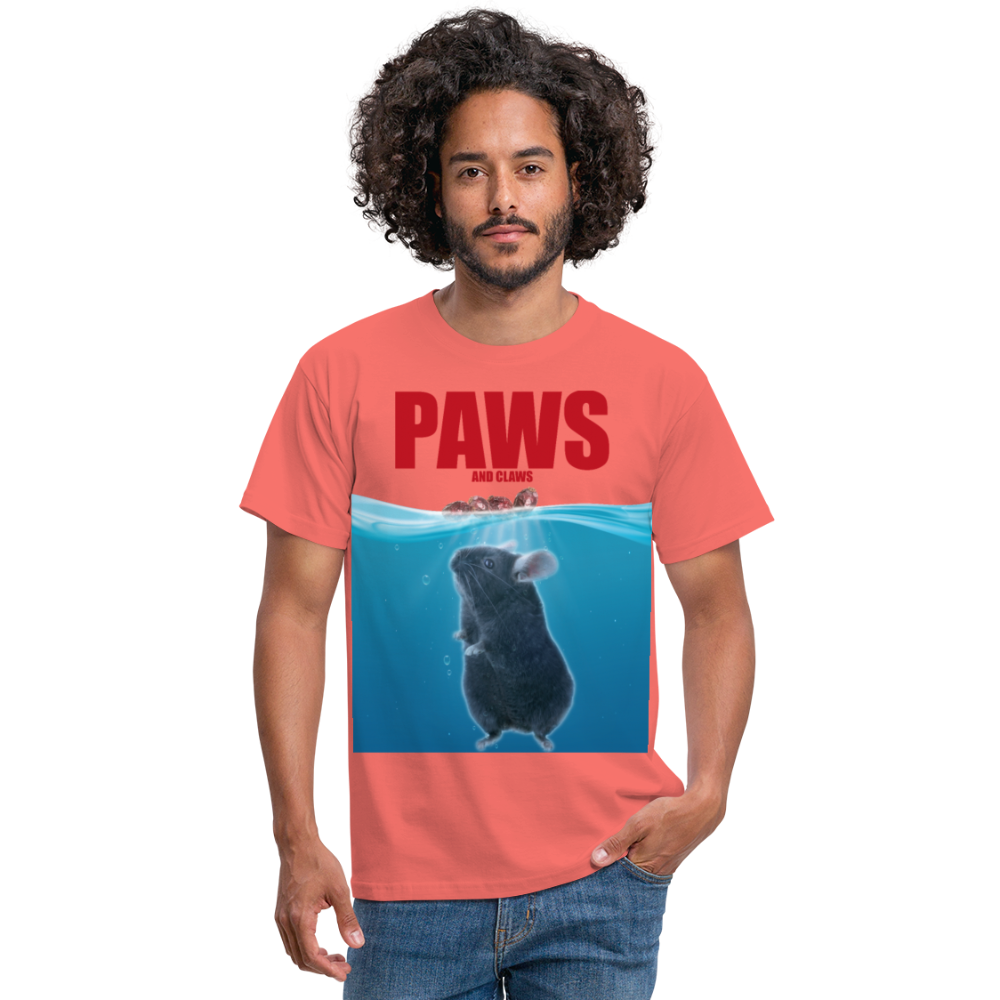 Paws Chinchilla | Männer T-Shirt - Koralle