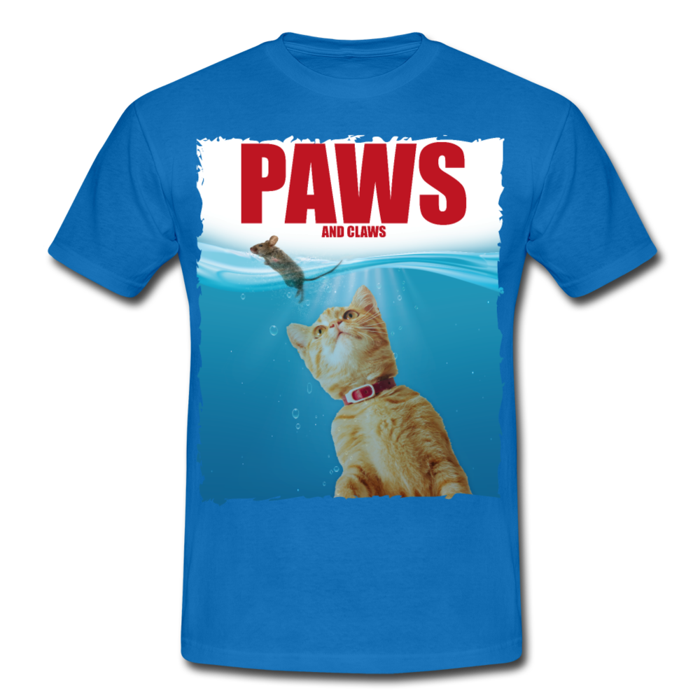 Paws Katze & Maus | Männer T-Shirt - Royalblau
