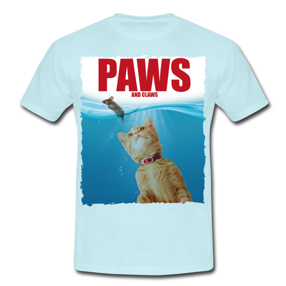 Paws Katze & Maus | Männer T-Shirt - Sky