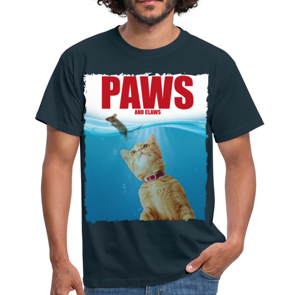 Paws Katze & Maus | Männer T-Shirt - Navy