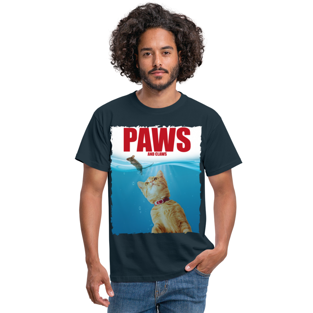 Paws Katze & Maus | Männer T-Shirt - Navy