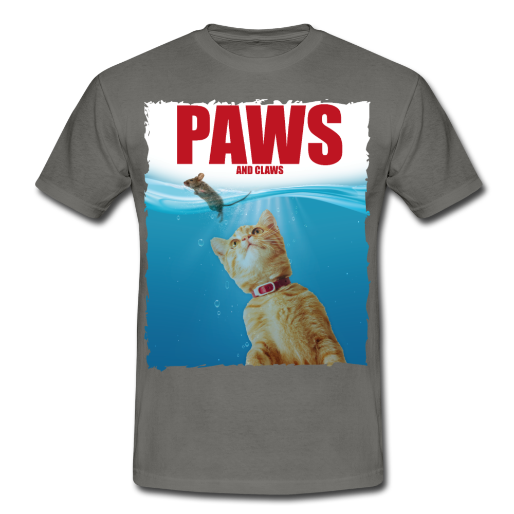 Paws Katze & Maus | Männer T-Shirt - Graphit