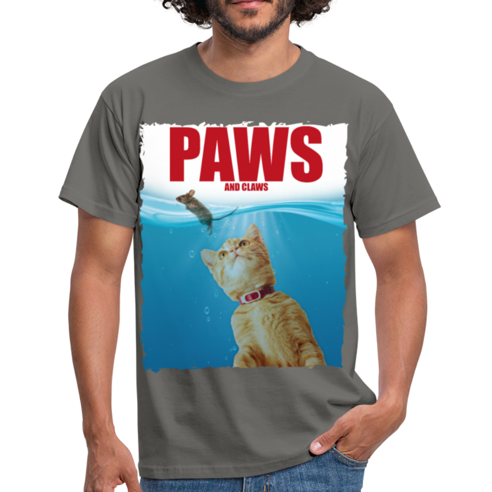 Paws Katze & Maus | Männer T-Shirt - Graphit
