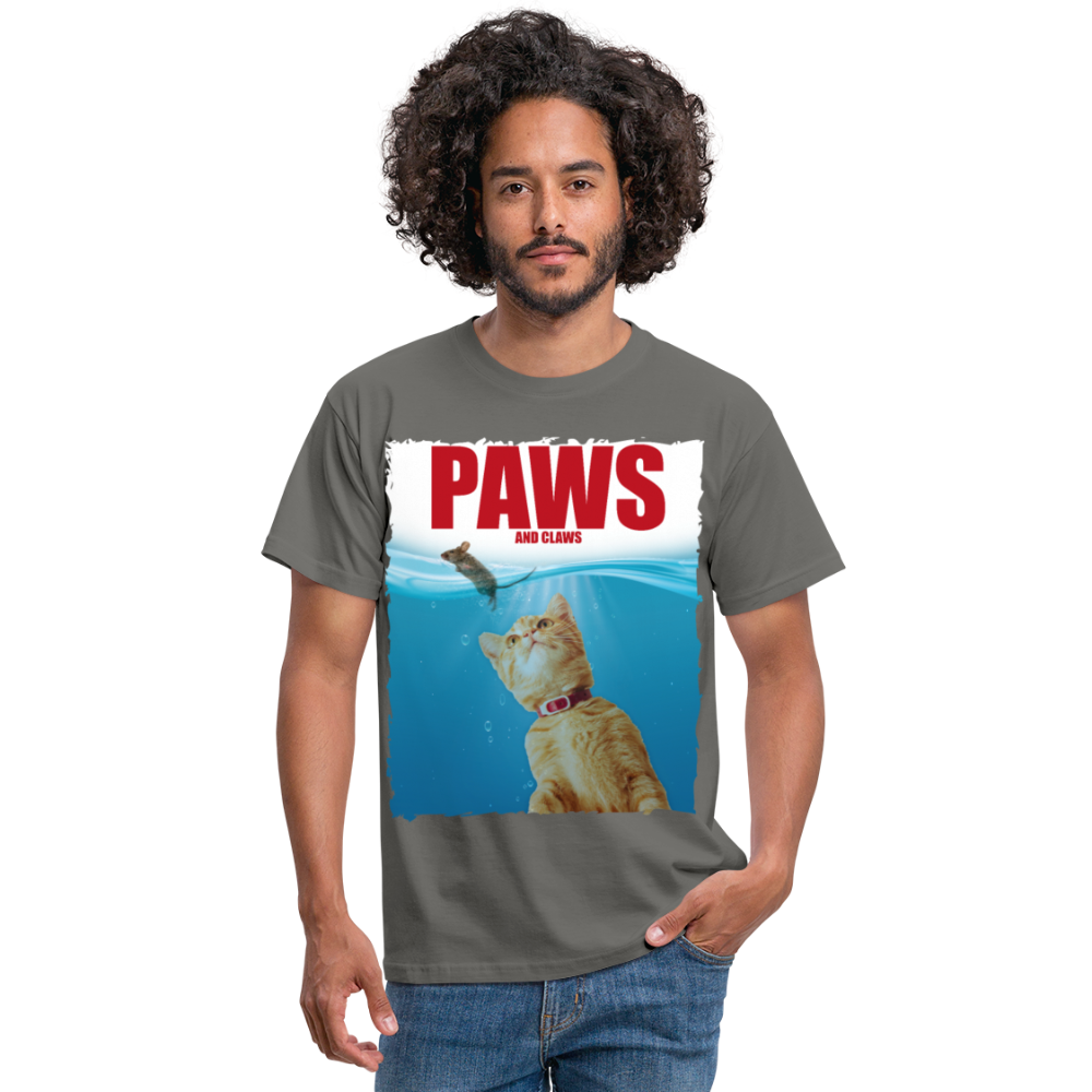 Paws Katze & Maus | Männer T-Shirt - Graphit