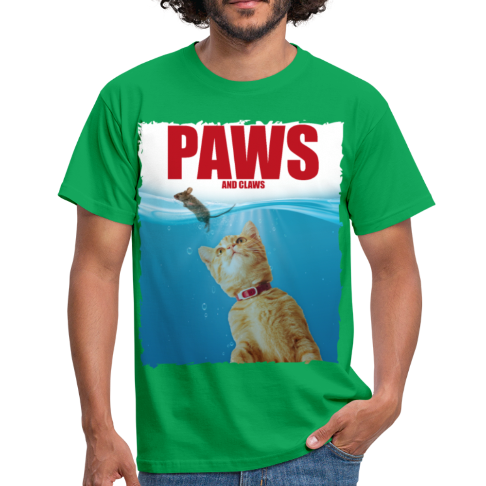 Paws Katze & Maus | Männer T-Shirt - Kelly Green