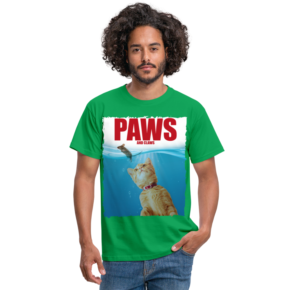 Paws Katze & Maus | Männer T-Shirt - Kelly Green