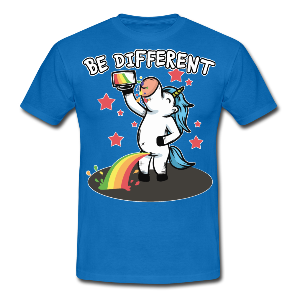 Be Different Pinkelndes Einhorn | Männer T-Shirt - Royalblau