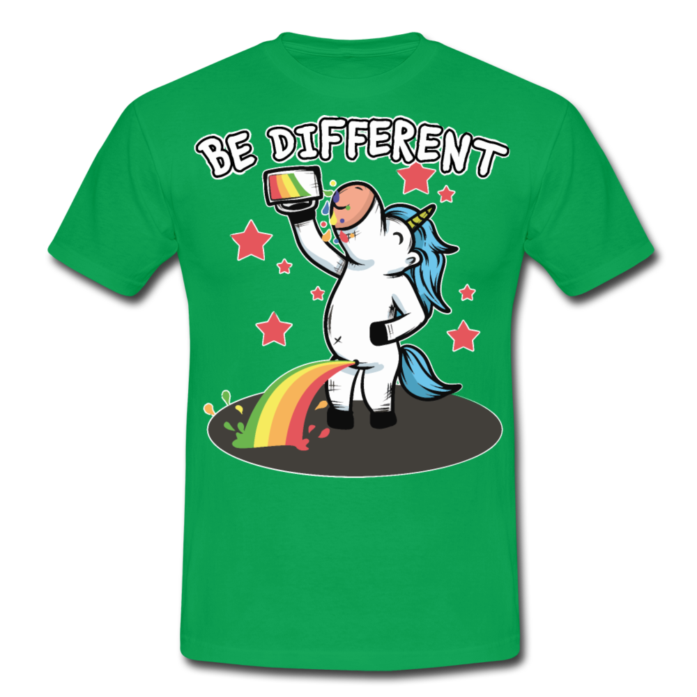 Be Different Pinkelndes Einhorn | Männer T-Shirt - Kelly Green