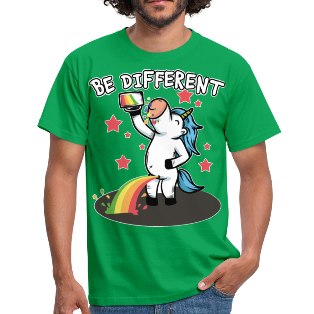 Be Different Pinkelndes Einhorn | Männer T-Shirt - Kelly Green