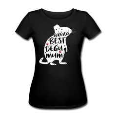 World's Best Degu Mum | Frauen Bio T-Shirt - Schwarz