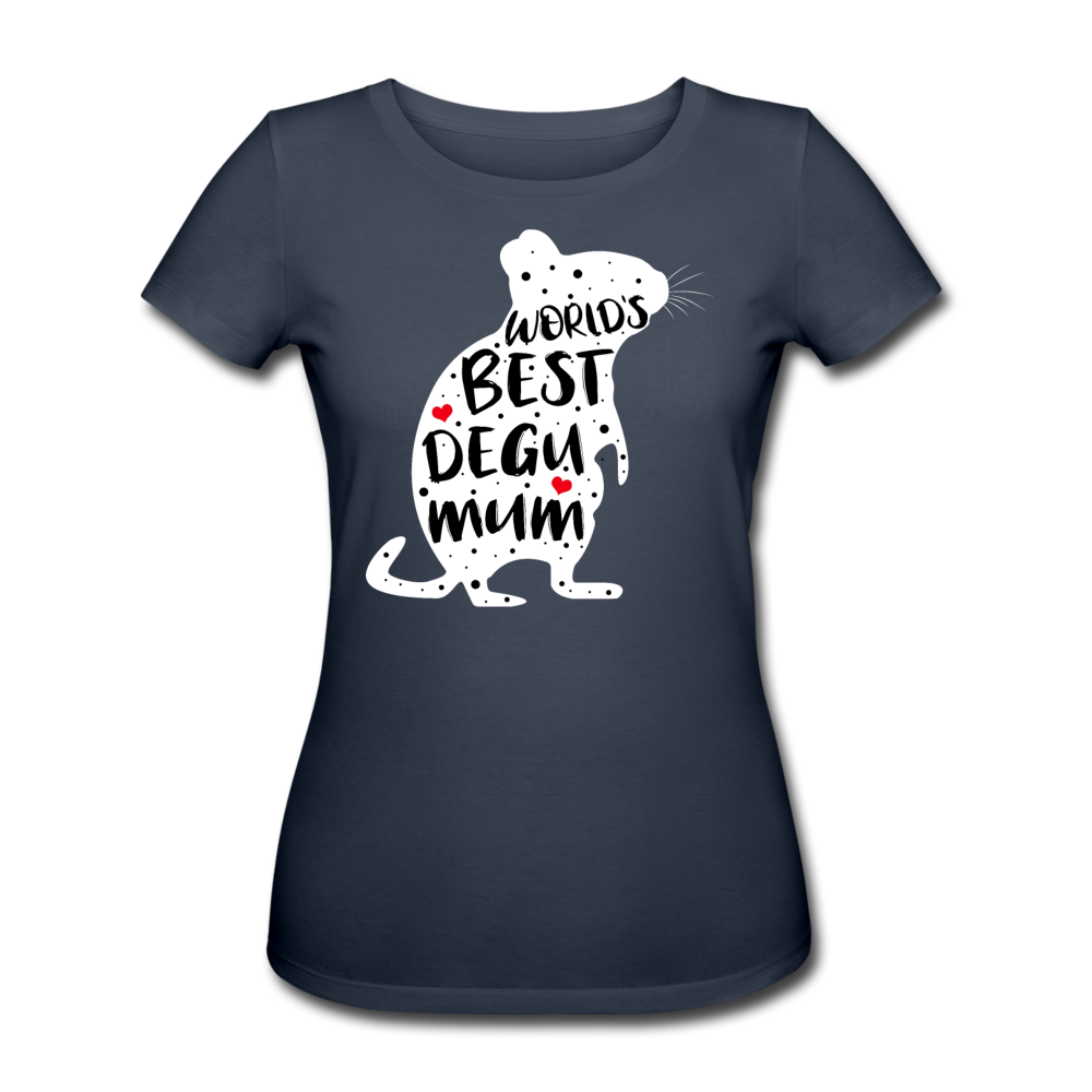 World's Best Degu Mum | Frauen Bio T-Shirt - Navy