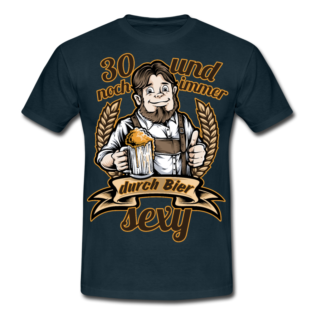 Lustiger Spruch 30. Geburtstag Bier | Männer T-Shirt - Navy