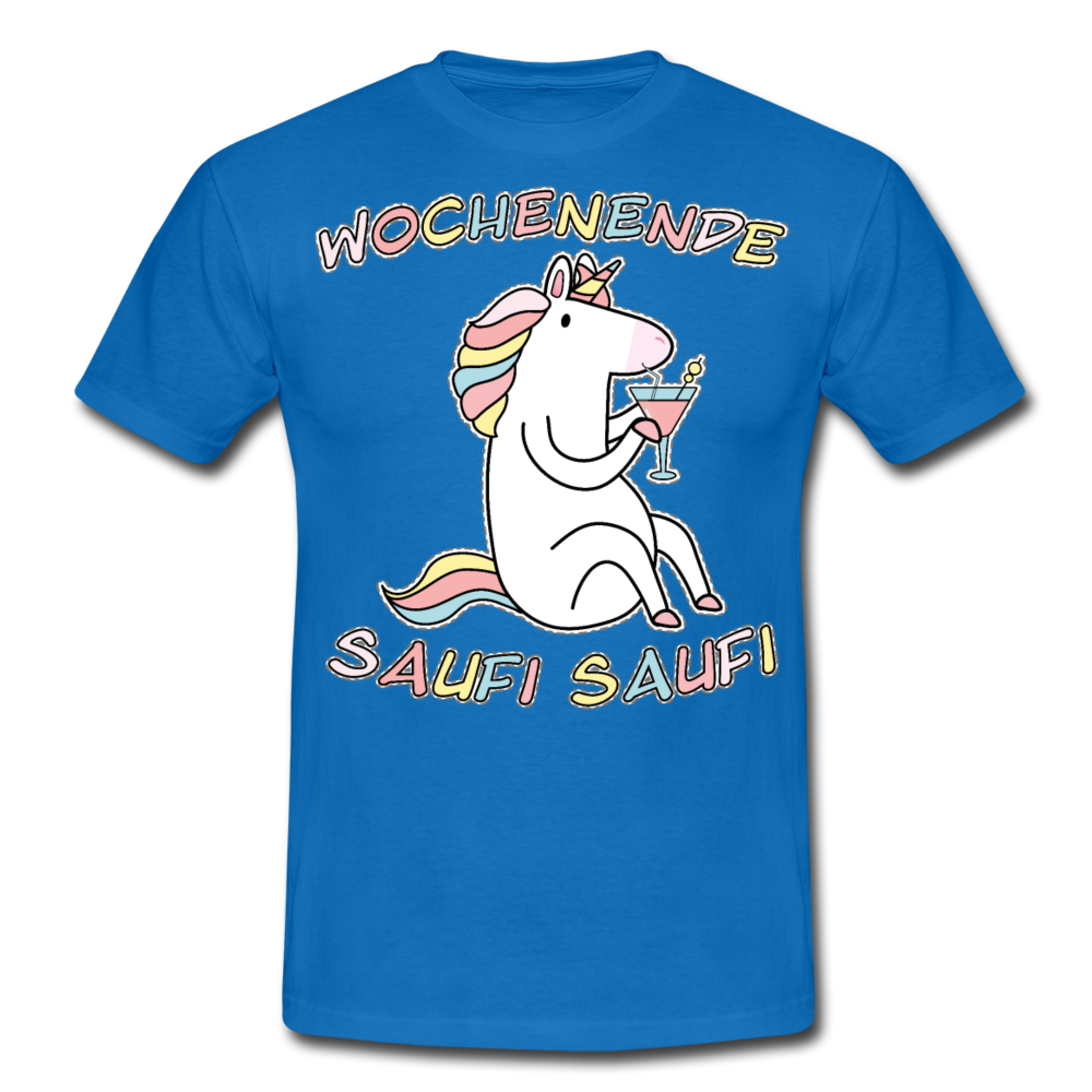Wochenende Einhorn Endlich Freitag | Männer T-Shirt - Royalblau