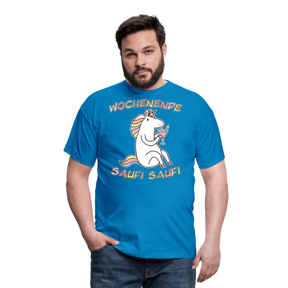 Wochenende Einhorn Endlich Freitag | Männer T-Shirt - Royalblau