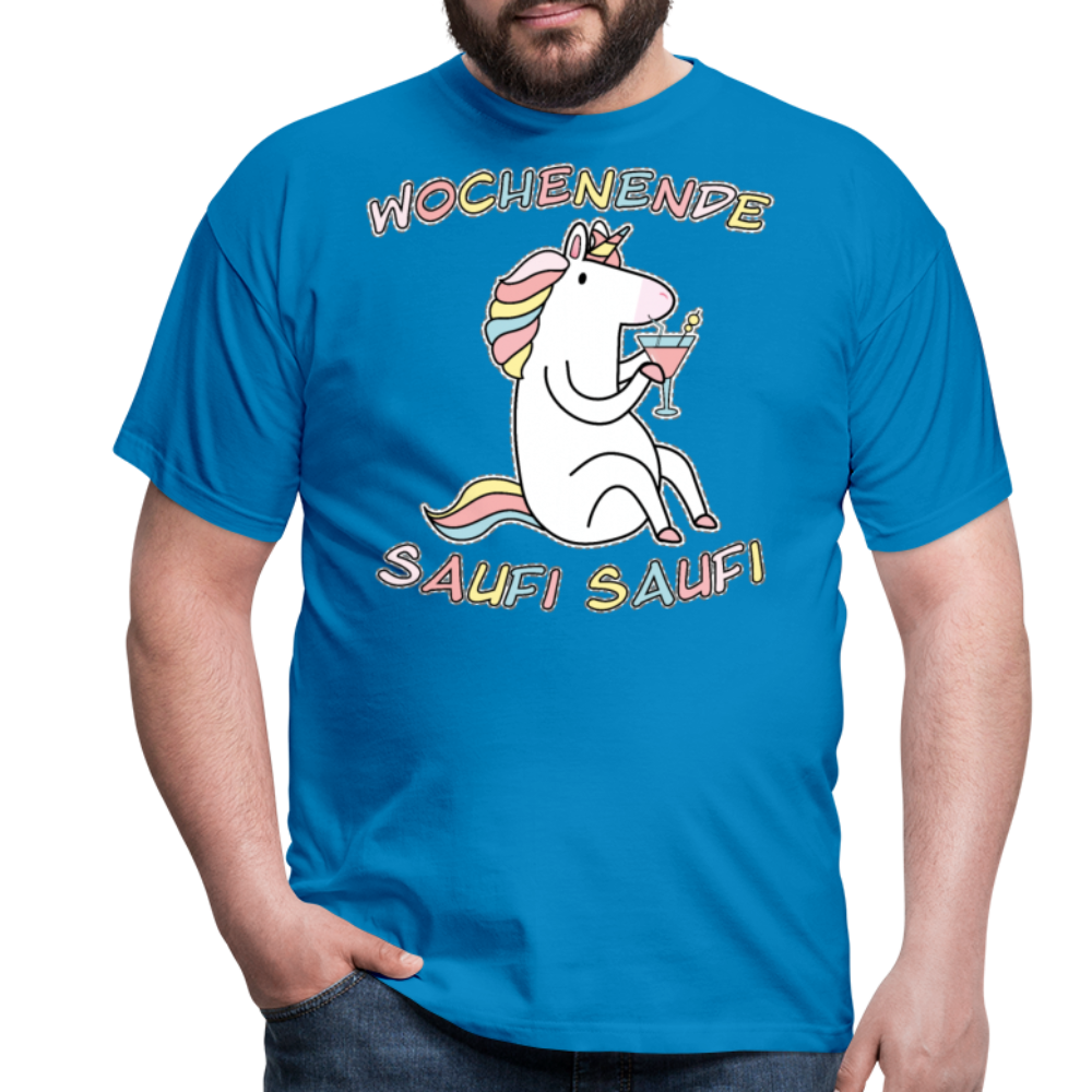 Wochenende Einhorn Endlich Freitag | Männer T-Shirt - Royalblau